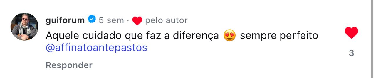 Comentário sobre a experiência no evento