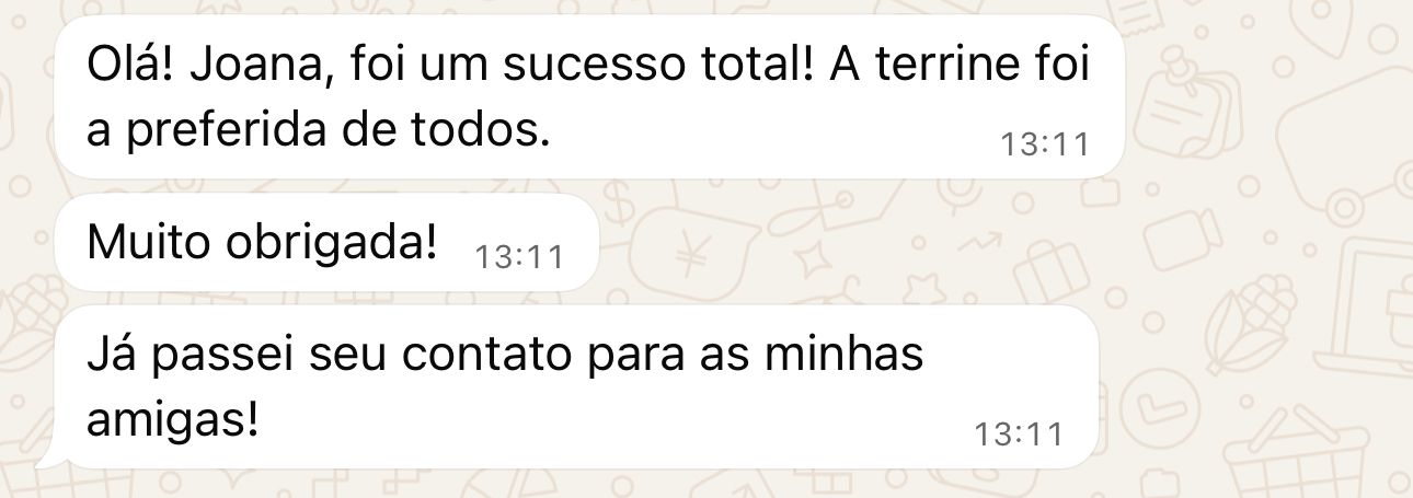 Mensagem para o Whatasapp Affinato